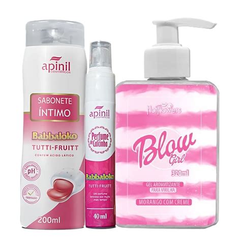 Kit Blow Girl Gel Aromatizante Hot Flowers Sabonete L Quido Perfume De Calcinha Apinil Sex