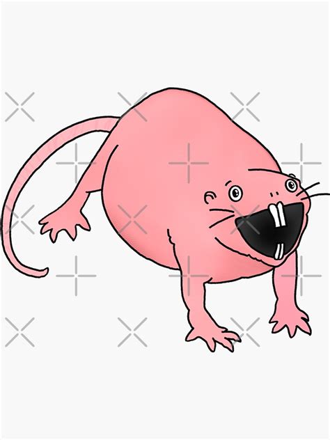 Pink Naked Mole Rat Sticker By ColsonC Redbubble
