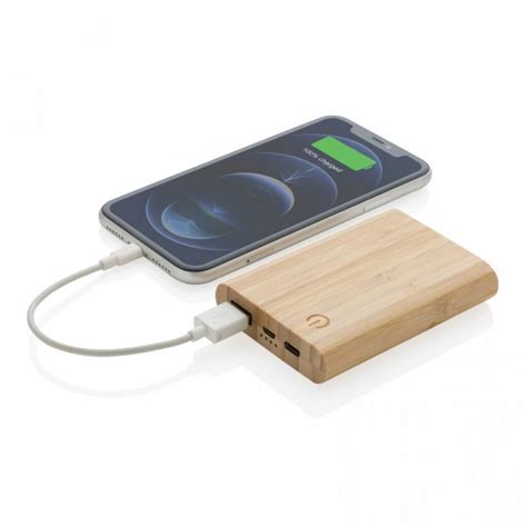 FSC Certified Bamboo 5 000 MAh Powerbank Zeppelin