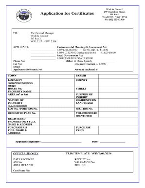 Fillable Online Walcha Nsw Gov Application For S Walcha Nsw Gov