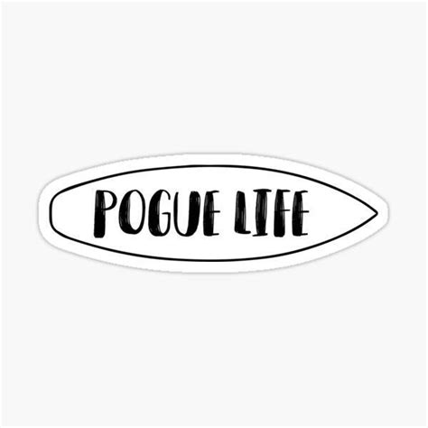 Outer Banks Pogue Life Surf Board Sticker Pogue Decal Poguelife