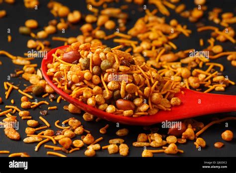indian delicious  crunchy mix namkeen stock photo alamy
