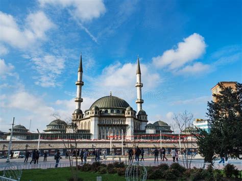 View Of The Taksim Mosque On Taksim Square In The Center Of Istanbul