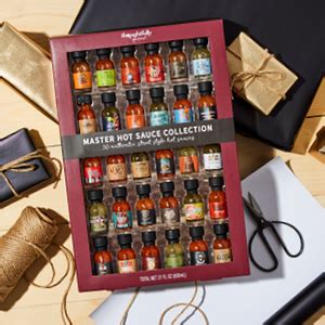 Thoughtfully Gifts Master Hot Sauce Collection Gift Set Flavors Include Garlic Herb Cayenne