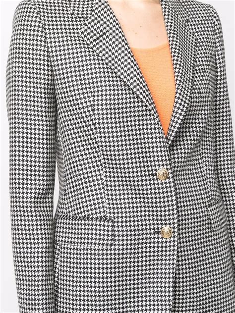 Tagliatore Parigi Houndstooth Single Breasted Blazer Moko Co Id