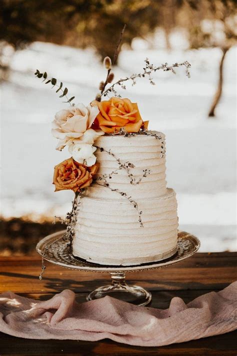 2 Tier Wedding Cakes Fall Semi Naked Wedding Cake Joconde Cakes