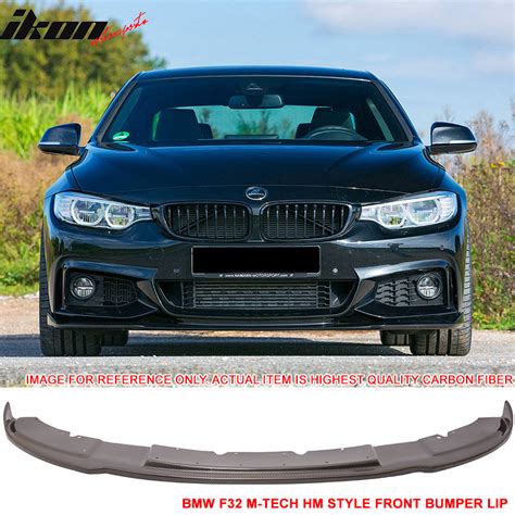 Fits 14 16 BMW F32 MT M Sport Only HM Style Front Bumper Lip Carbon