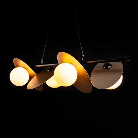 Pendente Ibira Nude Preto e Branco 4L Bella HL011S LUMIEREGYN ILUMINAÇÃO DECORATIVA