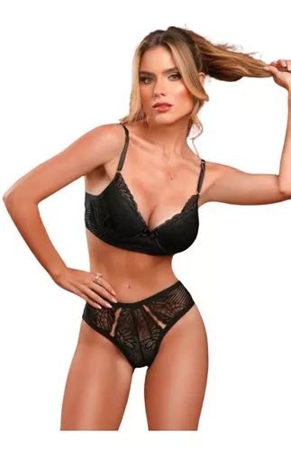 Kit C Conjuntos Lingerie Fio Duplo Luxo Sensual Parcelamento Sem Juros