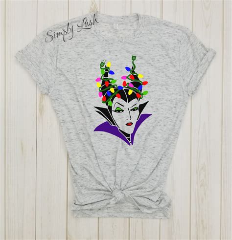 Maleficent Christmas Lights Shirt Maleficent Shirt Evil Etsy