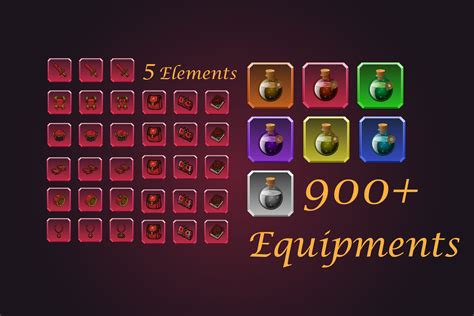 Elemental Items 2d Icons Unity Asset Store