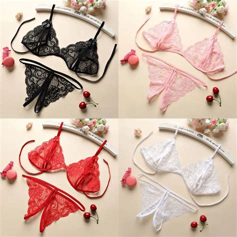 Set Lingerie Femme Sexy Women Lady Sexy Lingerie Lace Underwear Sleepwear G String Sexy