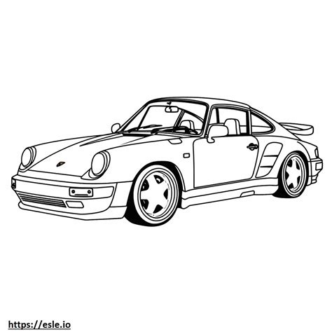 Porsche 911 Turbo 2024 Coloring Page