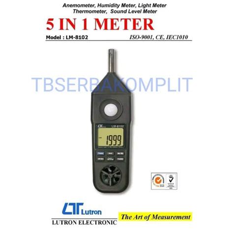 Jual Lutron LM 8102 5 In 1 Anemometer Humidity Light Lux Sound Level