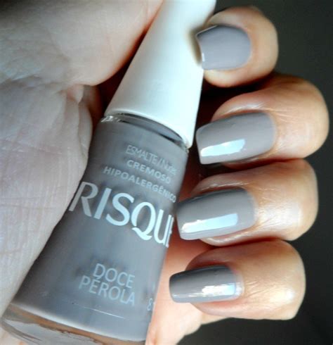 Esmalte Nude Risqu Doce P Rola Um Lil S Acinzentado