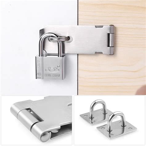 inches stainless steel hasp door  hasp staple shed door lock