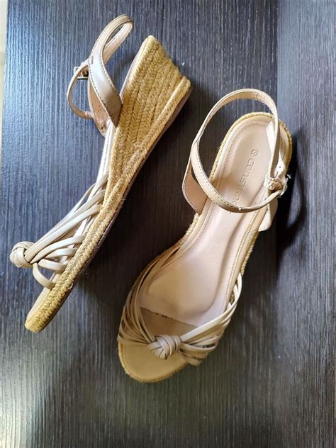 Sandália Nude Anabela Sandália Feminina Constance Usado enjoei