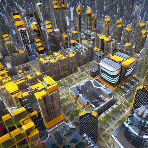 Krea Futuristic And Technologically Advanced Bee Civilisation City