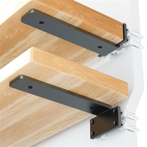 Snapklik.com : Heavy Duty Shelf Brackets 12 Inch (1/5") Thick, 6 Pack Floating Hidden Shelf ...