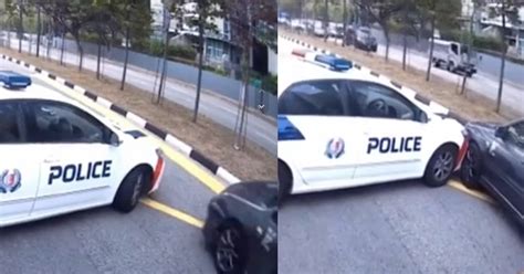 Video of police car & black car both reversing & proceeding to crash into each other resurfaces ...