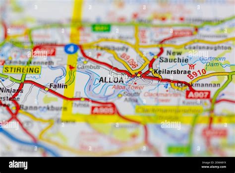 map  alloa  res stock photography  images alamy