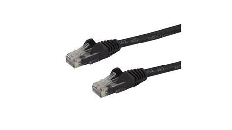 StarTech.com 75FT Cat6 High-Density 28AWG Slim Data Center Patch Cord — Black (Single) (N6PAT-C6-SLIM-75FT-BK-1PK)