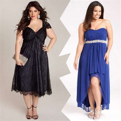 Коктейльные платья для полных (58 фото), Вечерние больших размеров