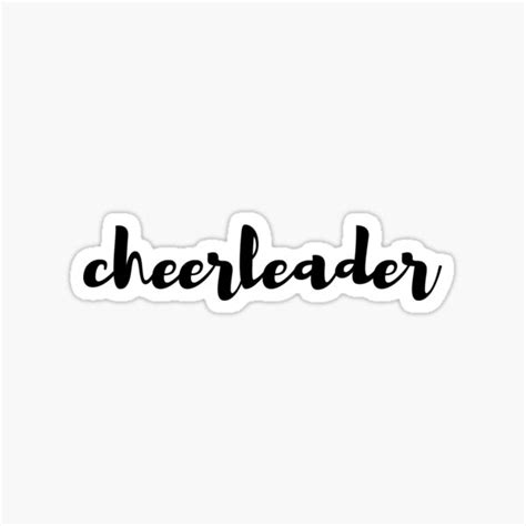 Cheerleader Sticker For Sale By Pcheer7 Redbubble