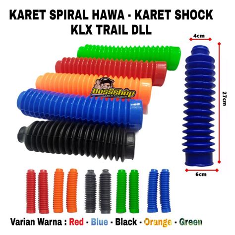 Jual Karet Shock Depan Spiral Klx Trail Karet Selang Hawa Cvt Filter