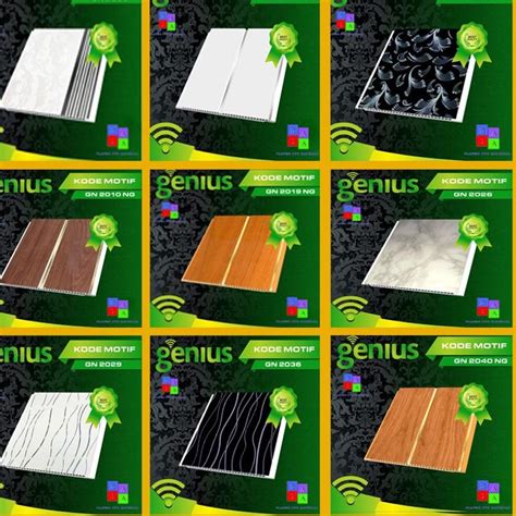 Jual Fresh Product3u8Ti Plafon PVC Aneka Motif Merk Genius Harga