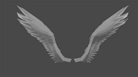 Free Low Poly Angel Wings Model Turbosquid 2086331