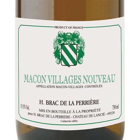 Brac de la perriere バラック ド ラ ペリエール マコン ヴィラージュ ヌーヴォー 2024｜ワイン