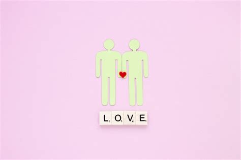 Inscrição de amor o ícone do casal gay Foto Grátis