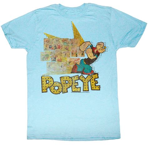 Popeye Comics Fightin Popeye Adult Short Sleeve T Shirt