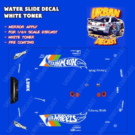 Hot Wheels Decal White Toner Lbwk Hw White Shopee Malaysia