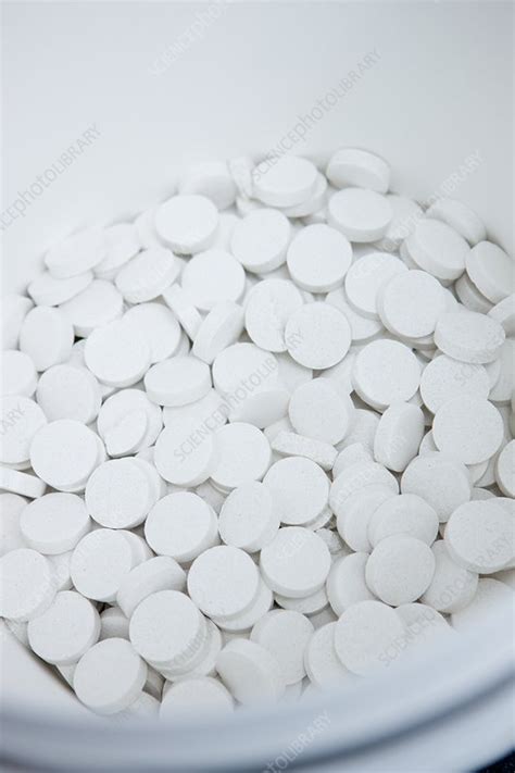Water purification tablets production - Stock Image - C033/7594 ...