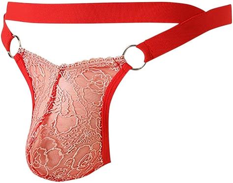 Meoilce Mens Sissy Lingerie Gay Cross Dresser Lace Panties Sexy Mesh See Through Pouch Underwear