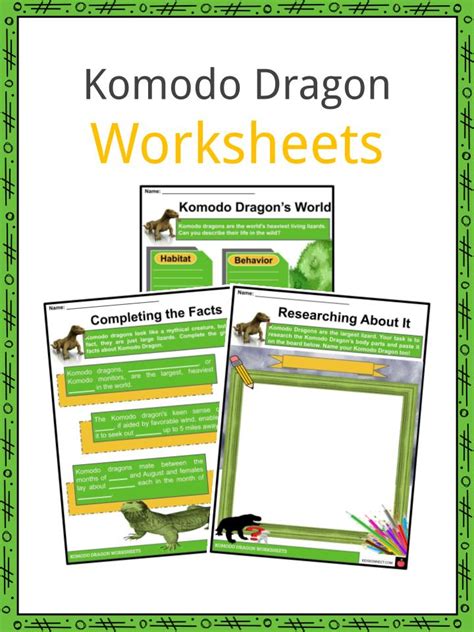 Komodo Dragon Facts Worksheets Habitat Behavior And Diet For Kids