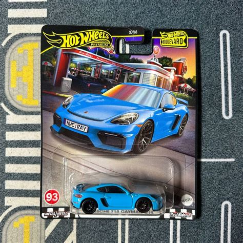 Jual Hot Wheels Premium Boulevard Porsche Cayman Gt Biru Blue Shopee Indonesia