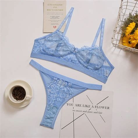 Yimunancy Piece Bra Set Women Transparent Lingerie Sexy Bra Panty