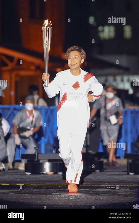 Kanagawa Japan 30th June 2021 Ntt Presents Tokyo 2020 Olympic Torch