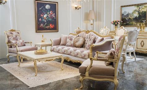 Casa Padrino Luxus Barock Wohnzimmer Set Rosa Weiß Gold 2 Barock