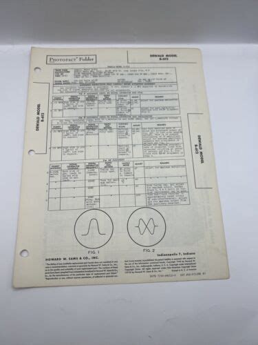 Vintage Sams Photofact Manual Schematic Dewald B Tube Fm Tuner