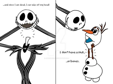 Jack Skellington And Olaf By Jimenopolix On Deviantart