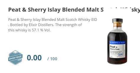 Peat Sherry Islay Blended Malt Scotch Whisky ElD Ratings And