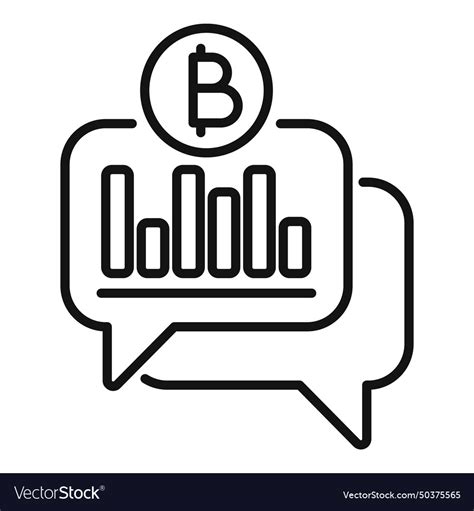 Chart Online Icon Outline Tech Payment Royalty Free Vector