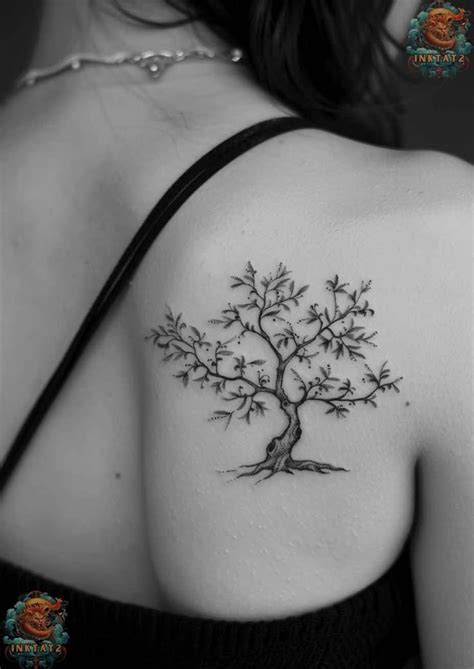 minimalist tree tattoo tree  tattoo tree roots tattoo tree