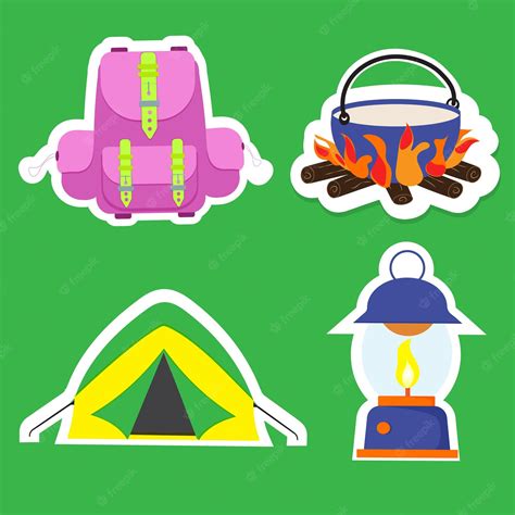 Походный набор | Премиум векторы
