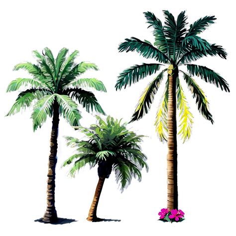 Download Colorful Palm Trees Png 05042024