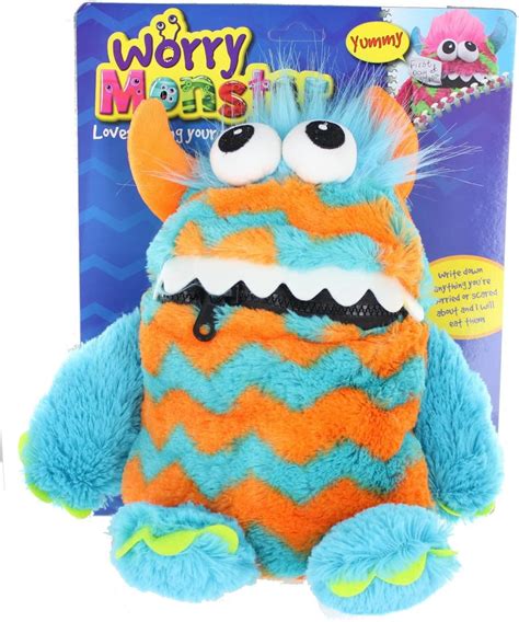 Worry Monster Plush Soft Toy Blue And Orange Uk Toys And Games